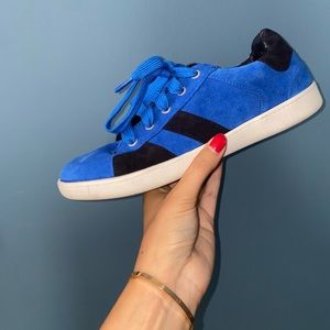 ZARA Bright Blue 3-Stripe Shoes